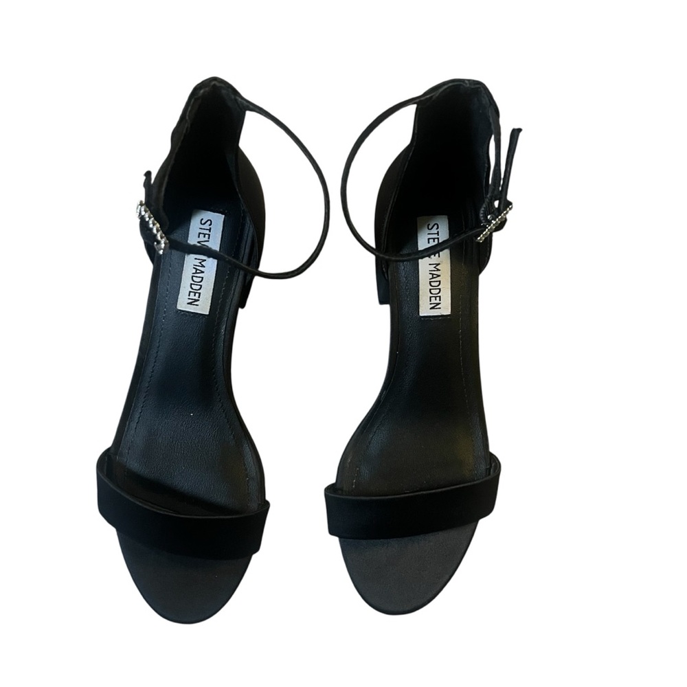 Steve Madden Black Ankle Strap Heels